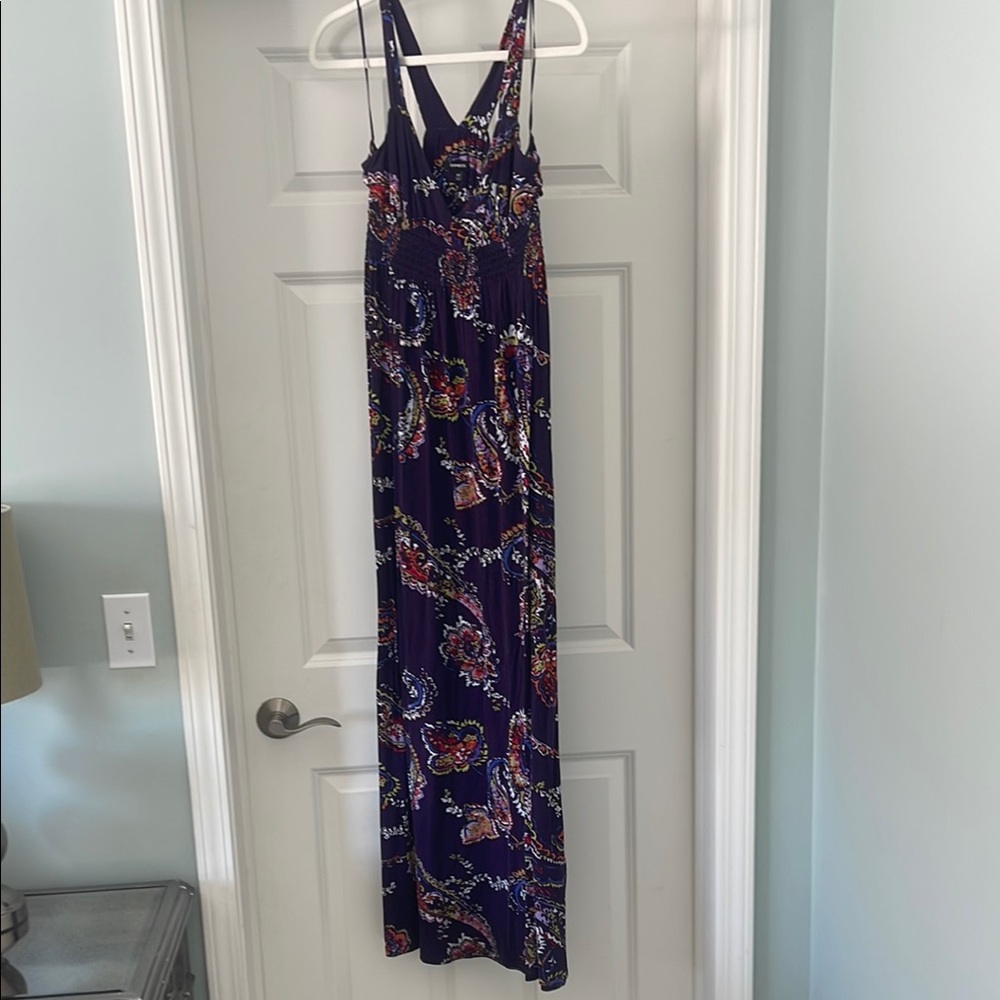 Purple and Pink Spaghetti Strap Maxi Sundress